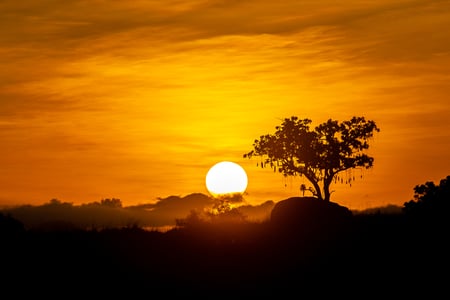 Solnedgang i Kidepo Valley National Park