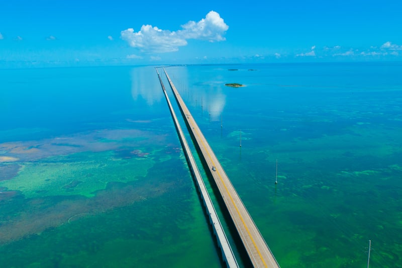 Overseas Highway till Key West, Florida