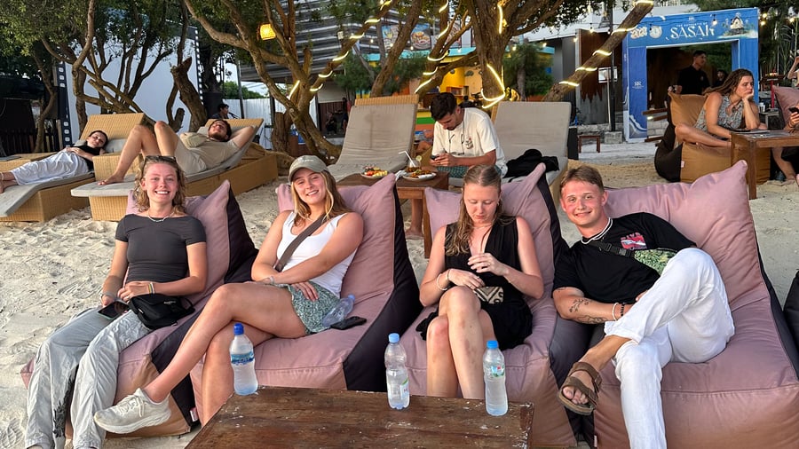 Friends enjoying Bali’s beaches