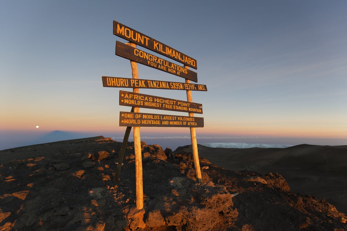 Vandra till Uhuru Peak på 5 895 meters höjd