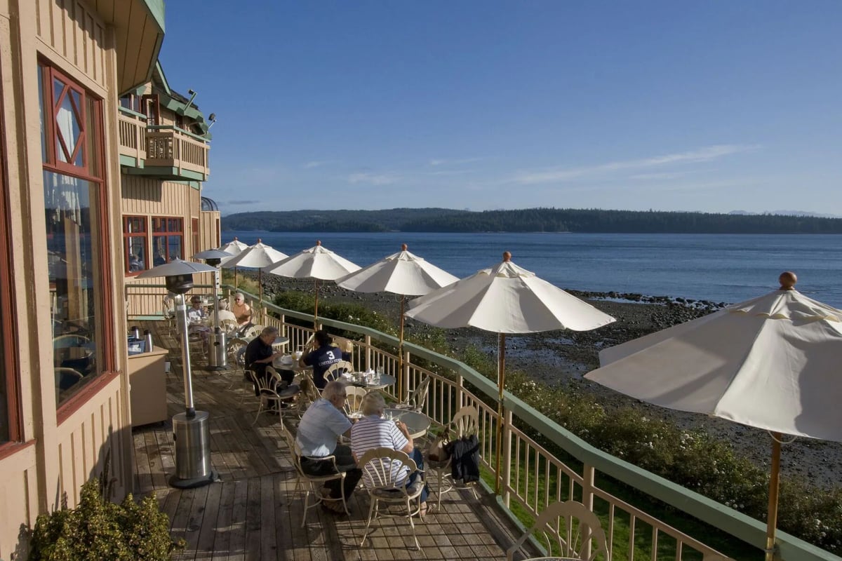 Udsigt fra Painter's Lodge på Vancouver Island