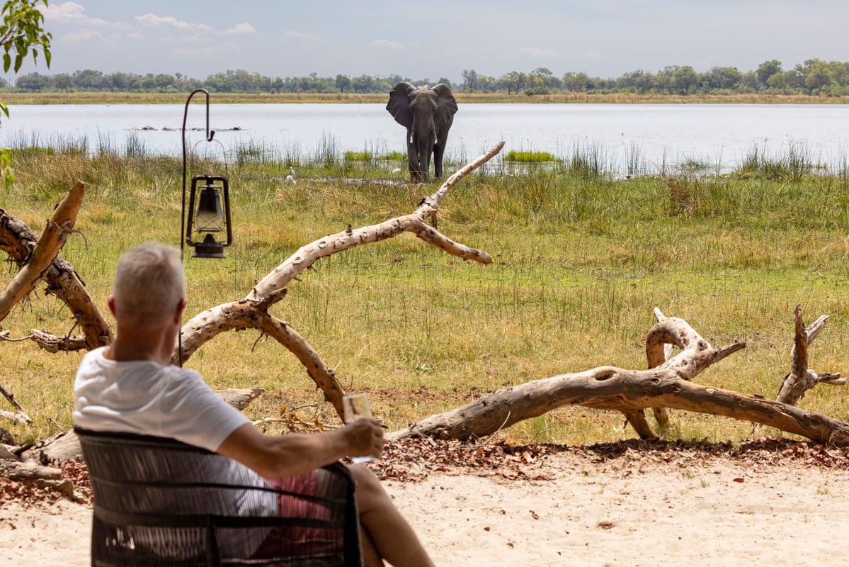 Kwara Camp i Okavango deltaet