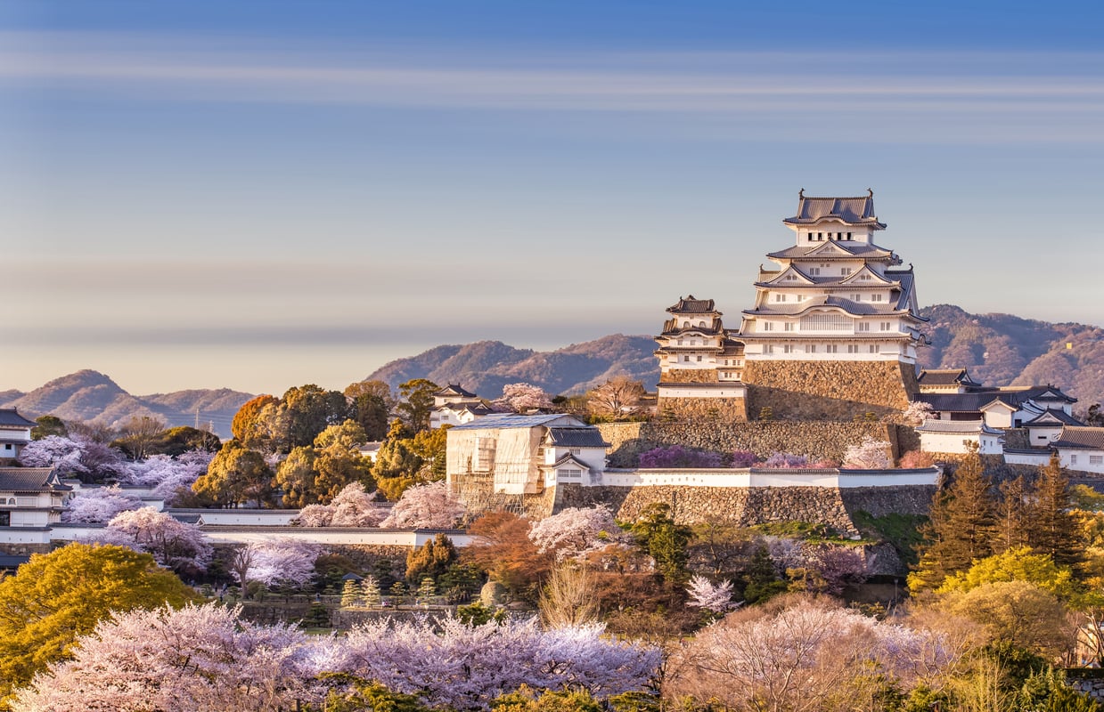 Himeji-slottet fra den japanske edo-tid