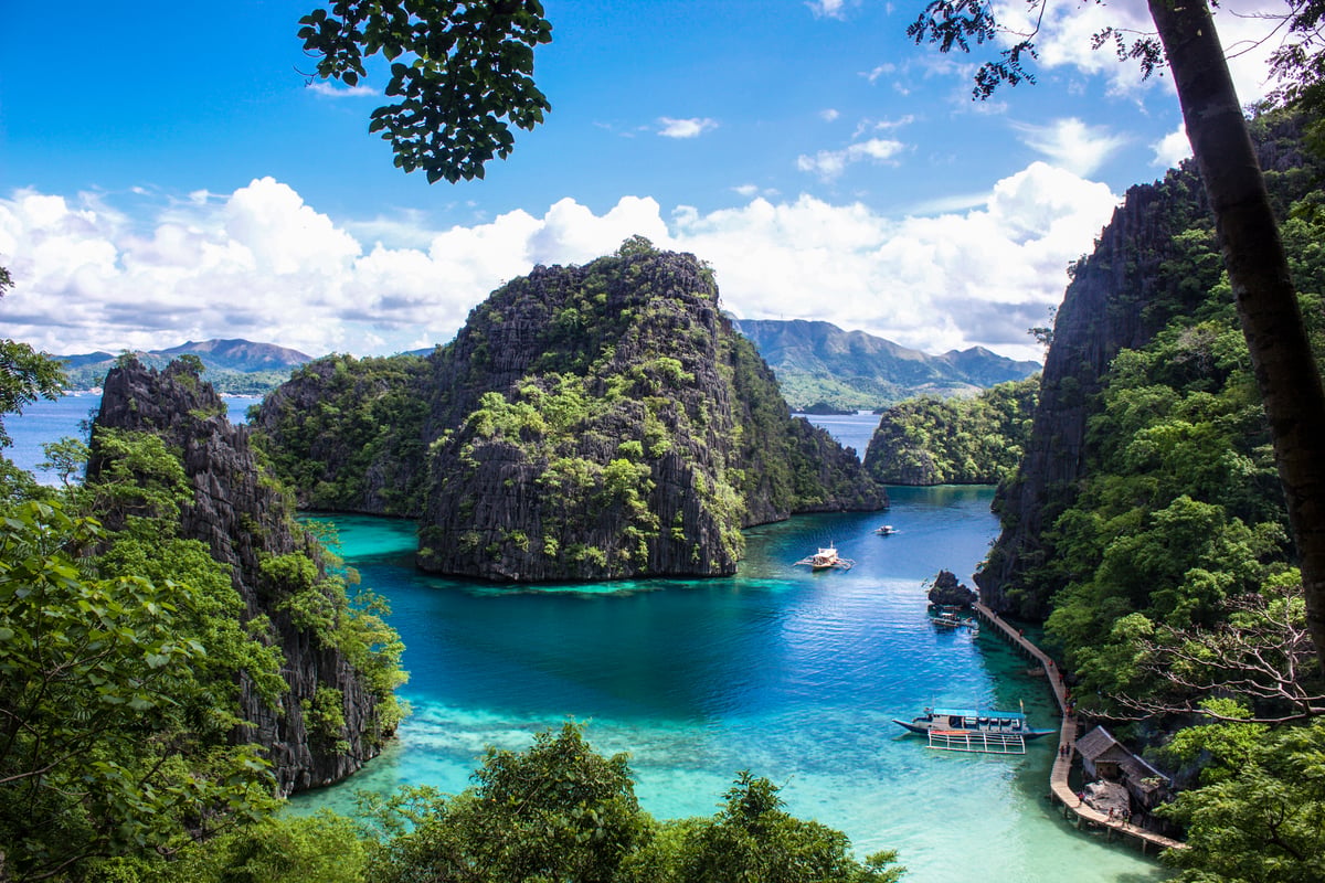 Het prachtige landschap op Coron