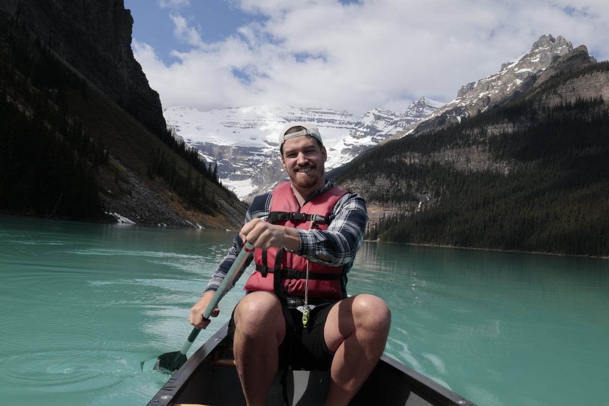 Ga kanoën op Lake Louise