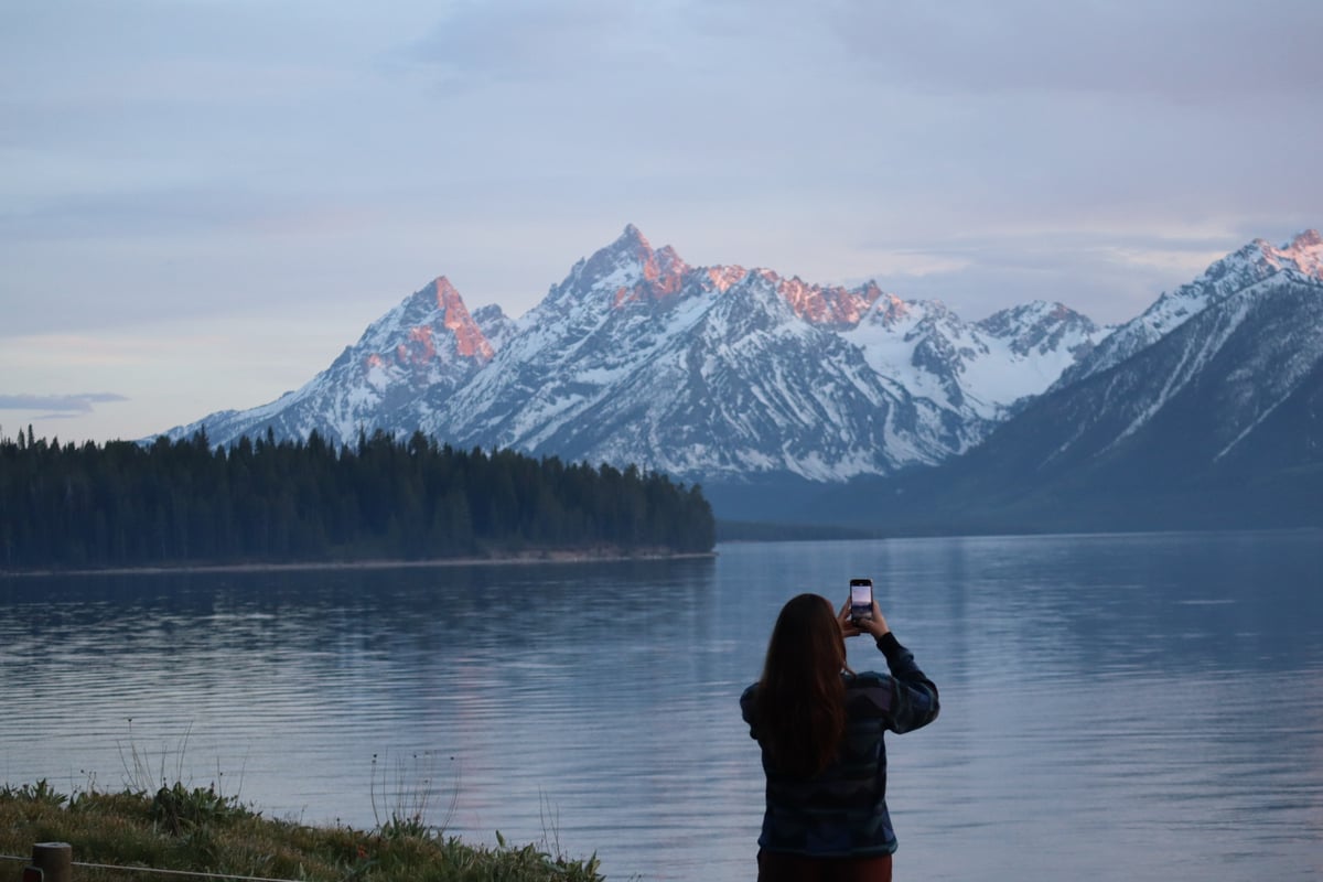 Traveller in Grand Teton National Park