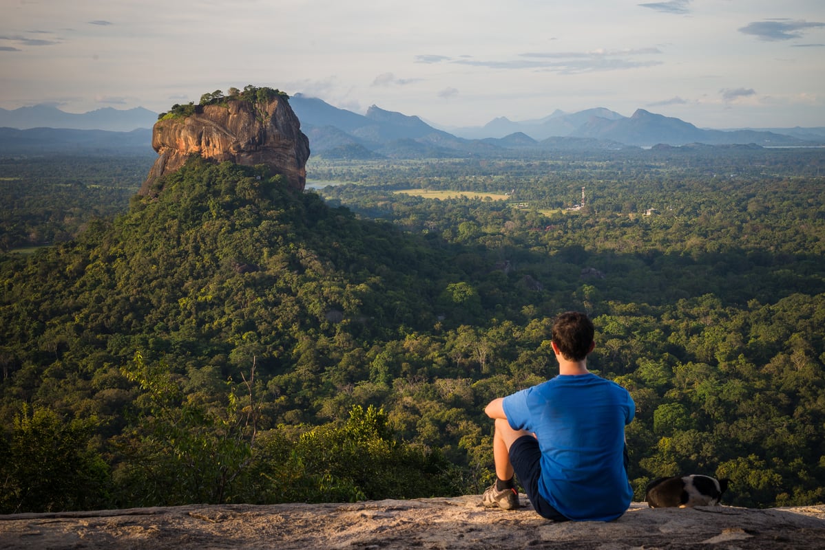 Utsikt mot Sigiriya från Pidurangala-klippan