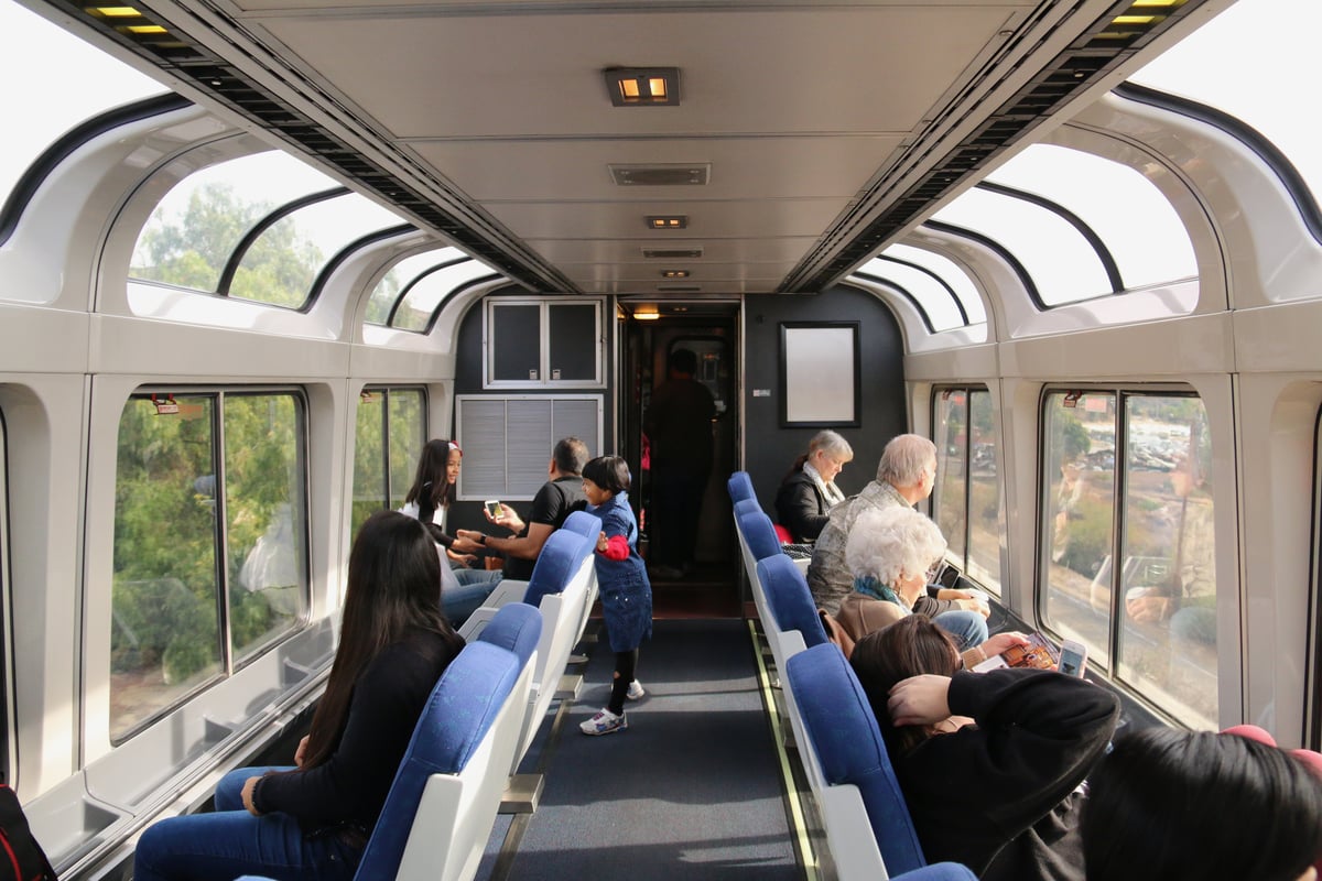 Ombord på Amtrak toget