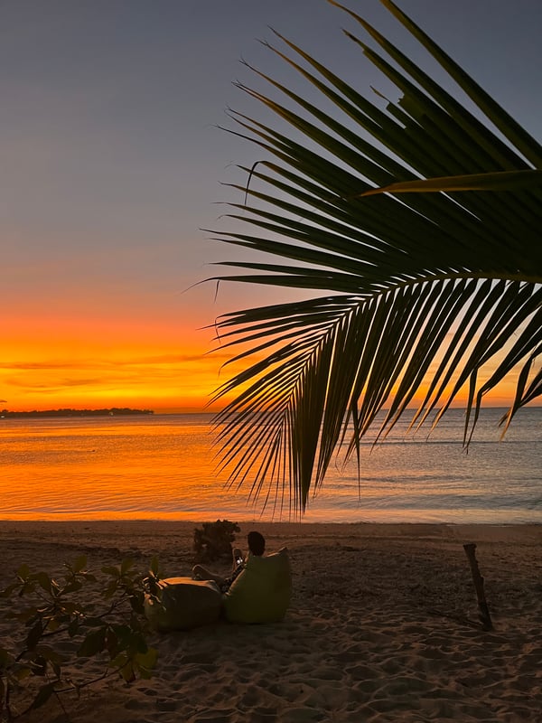 Solnedgång på Gili Air. 