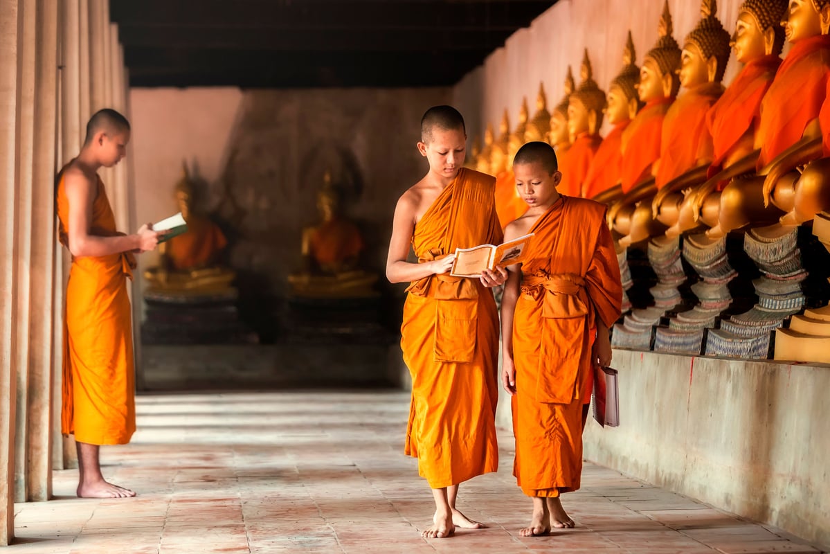 Munke i Ayutthaya
