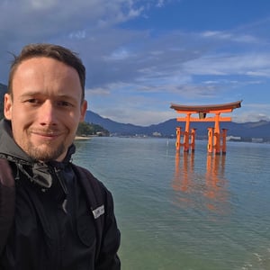 Patrick på Miyajima