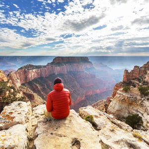 Man enjoying Canyon view