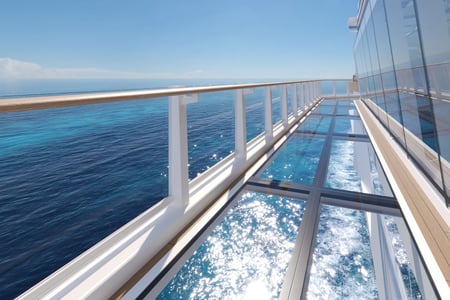 View of sea from ship