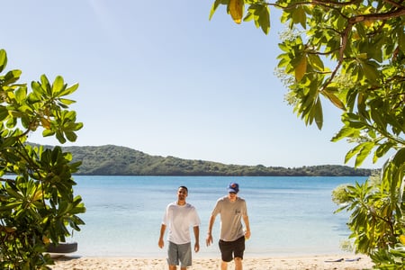 Beach walk in Fiji