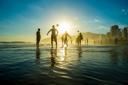 Fodbold på strand i Rio de Janeiro