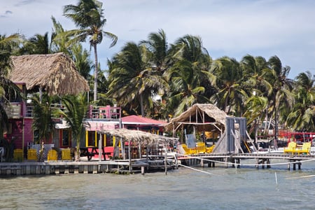 The shore of Caye Caulker