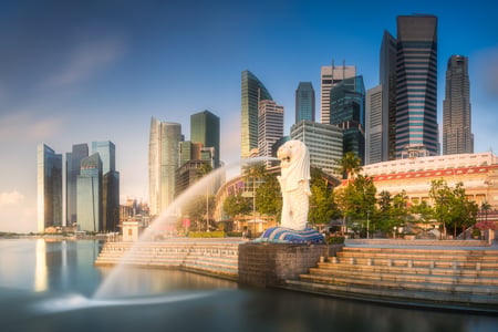 Merlion Park ved Marina Bay