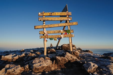 På väg mot Uhuru Peak