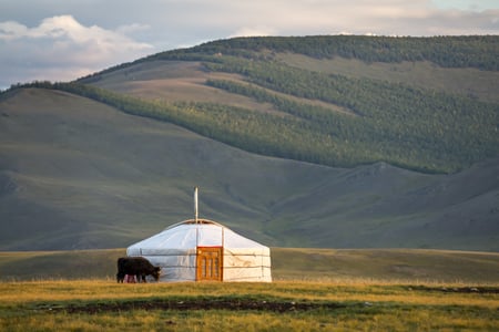 A traditional Mongolian ger