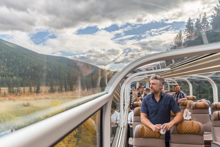 Fantastisk utsikt från Rocky Mountaineer