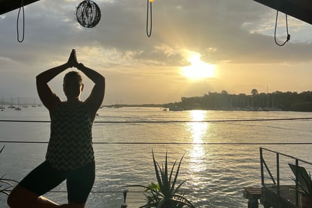 Doe ochtendyoga op Lombok