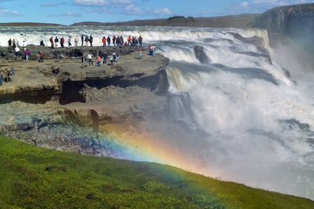 Gullfoss-vandfaldet er et af de store attraktioner