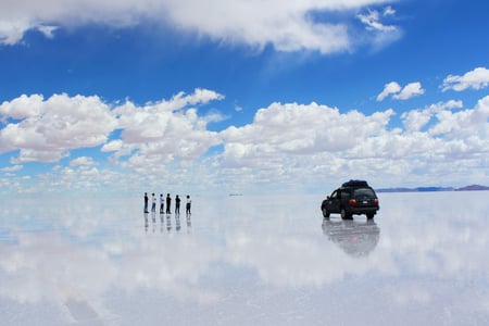 Tag på tur i Salar de Uyuni