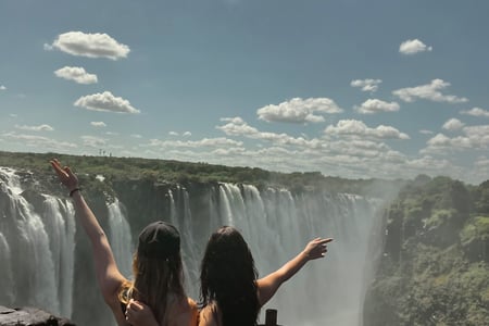 Girls at Victoria Falls