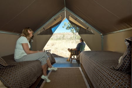 Telt på Bell Gorge Wilderness Lodge