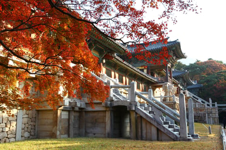 Det historiska Bulguksa-templet i Gyeongju