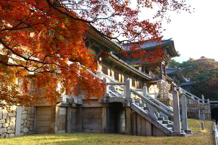 Det historiske Bulguksa-tempel i Gyeongju