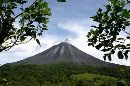 View of the Arenal Volcano in Costa Rica