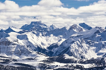 Vinter i de canadiske Rocky Mountains
