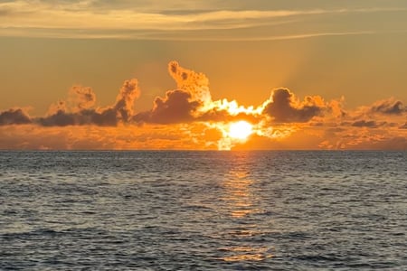 Enjoying a beautiful sunset in the Maldives