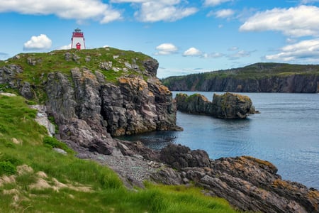 Fort Point Lighthouse ved Trinity, Newfoundland