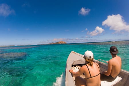 Boat ride around Fiji