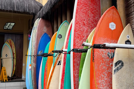 Go surfing in Brazil