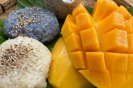 Laos har deres egen version af mango sticky rice
