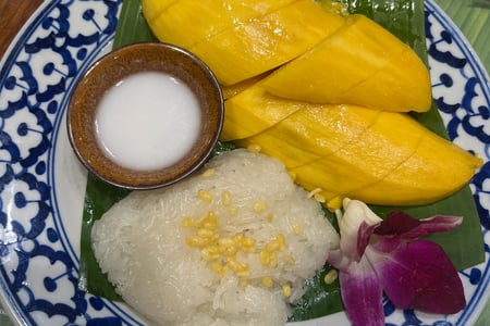 Prøv en omgang mango sticky rice