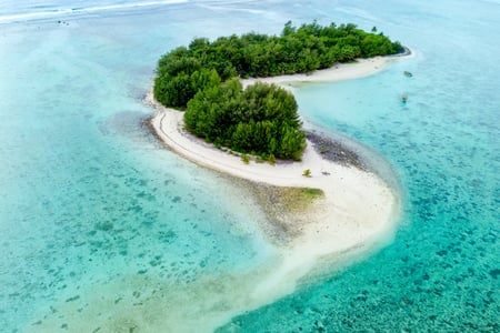 Små öar vid Rarotonga