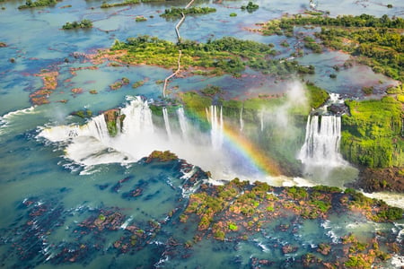 Se Iguazú fra oven i helikoptertur