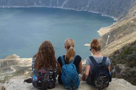Kratersøen Quilotoa i Ecuador