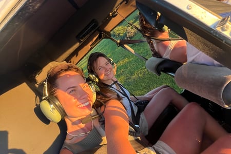 Maak een helikoptervlucht boven de Okavango Delta