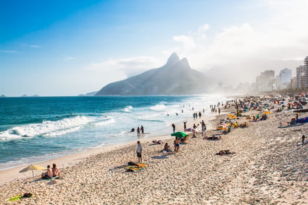 Stranden Copacabana i Rio de Janeiro