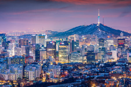 Skyskrabere og skyline i Seoul