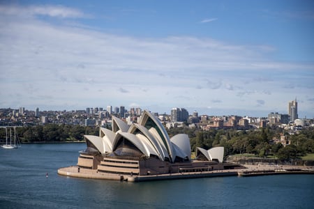 Operahuset i Sydney med Botanisk have i baggrunden