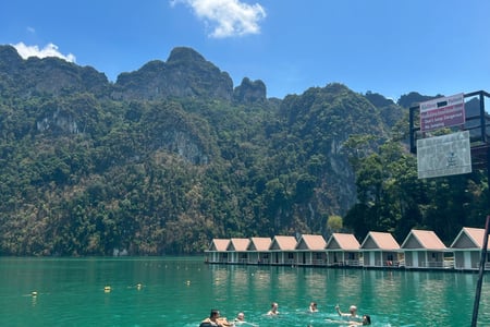 Floating bungalows in Khao Sok National Park