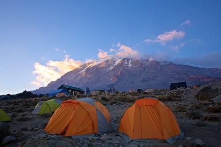 Lägerliv på Kilimanjaro