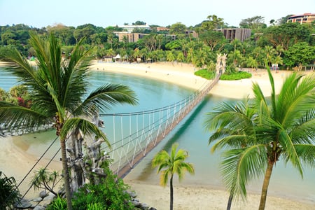 Singapore is known for Sentosa Island. 
