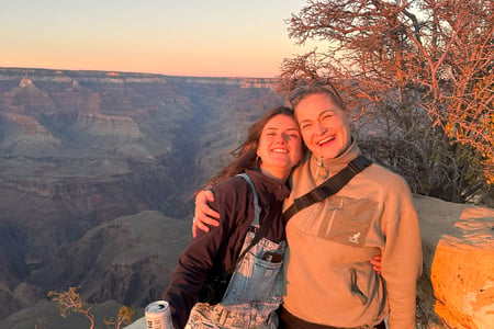 Watch the sun set over the canyon